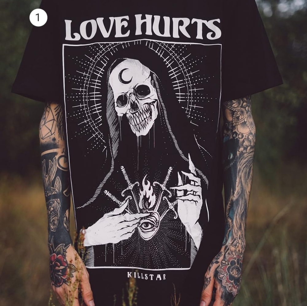 Killstar Love Hurts Black Short Sleeve Tee
